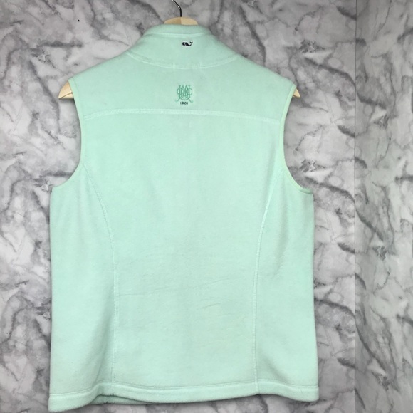 Vineyard Vines Mint Green Fleece Vest - Picture 6 of 10